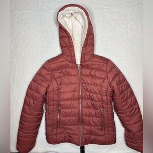 Girls Pink Puffer Jacket with Hood
